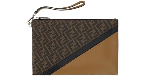 pochette da uomo fendi|fendi medium flat pouch.